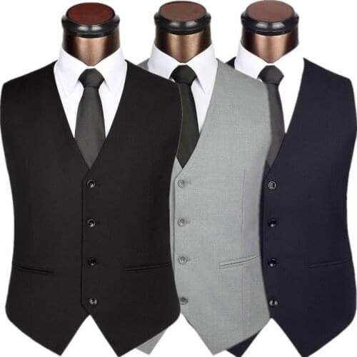 2019 Fashion Suit Vest Men Formal Dress Vest Colete Masculino Herringbone Gilet Fitness Sleeveless Jacket Wedding Waistcoat XXL