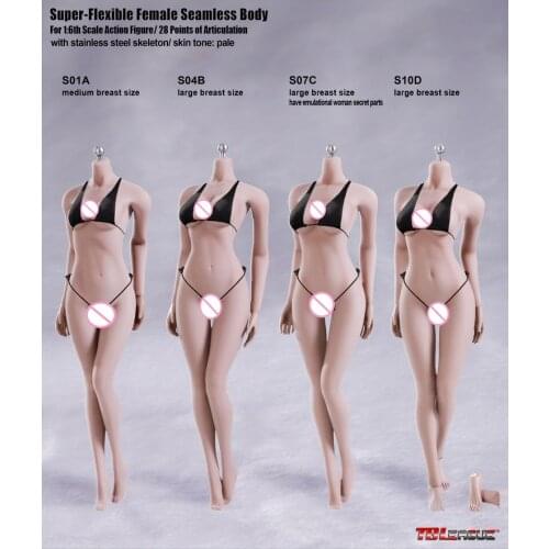 About 27cm Tbleague Phicen 1/6 Steel Body Female Body Four White Skin Colors S01a S04b S07c S10d 12-inch Action Figure Toy Model