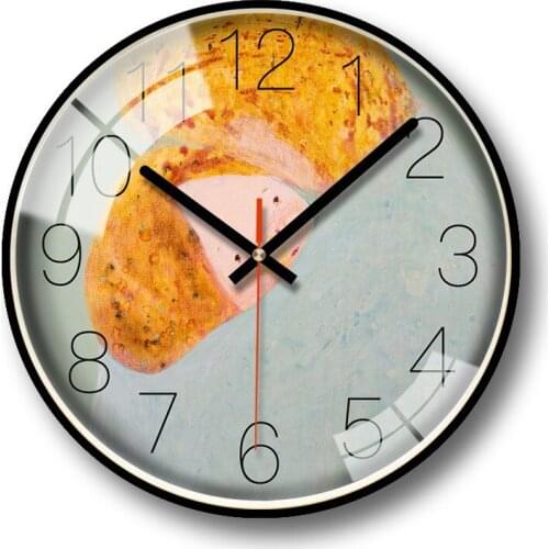 Simple Cartoon Wall Clock Mute Nordic Luxury Metal Clock Wall Childrens Bedroom Simple Lovely Living Room Decoration AA50ZB
