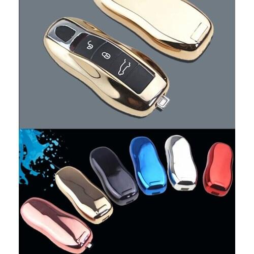 Multicolor Environmental protection Soft TPU Car Key Holder Cover Remote Case For Porsche Cayenne 911 996 Panamera Macan Keyless
