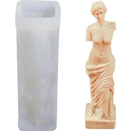 DIY Art Body Candle Crystal Epoxy Resin Mold Fragrance Human Shaped Venus Goddess Wax Plaster Casting Silicone Mould