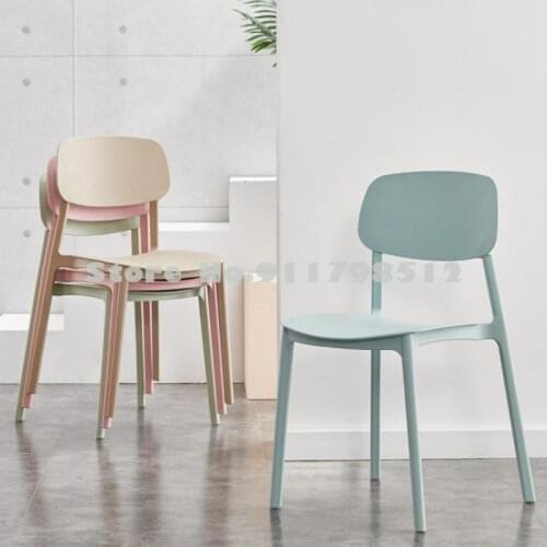 Nordic plastic dining chair modern minimalist home backrest stool desk chair net red milk tea shop lounge chair makeup chair