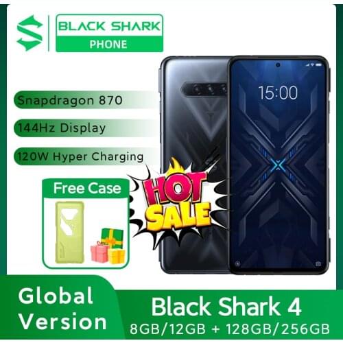 Global Version Black Shark 4 6GB/8GB Smartphone Snapdragon 870 144Hz Screen DC Dimming E4 AMOLED Gaming Phone UFS 3.1 Blackshark