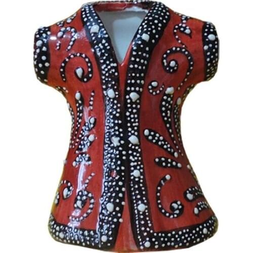 Modern Oğuz Tile 5Cm Red Kaftan vase jarrón ваза vaso مزهرية