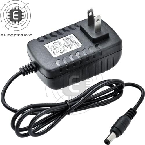 Universal 4.0X1.7MM/5.5X2.1MM 5V/12V 1A/2A Power Supply Charger Adapter Cable Length 1 Meter EU/US Plug