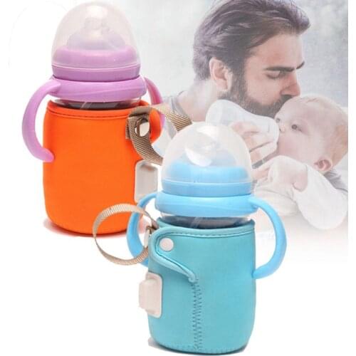 USB Baby Bottle Heating Cover Anti-scalding Anti-slip Insulation Bag Car Portable Milk Warmer #905