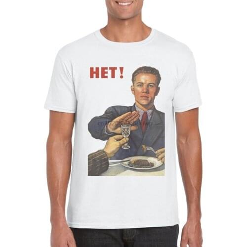 Anti Alcohol Soberness Vintage Soviet Russian Ussr Propaganda Poster 2019 Men Fashion Cartoon Character Fitness T-Shirts