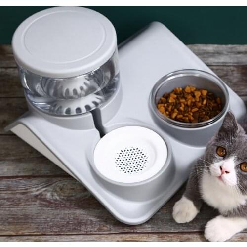 Cat Water Fountain Flowing Non-Plug-in Dog Mouth Wet-Proof Bowl Feeding Pet Basin Automatic Feeder