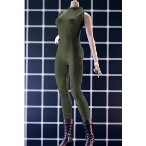 1:6th Army Green One piece Stretch tights Clothes For 12" TBL PH Figure Body