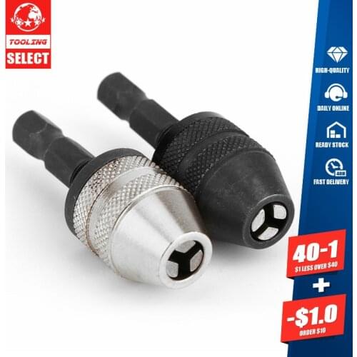 1Pcs 0.3-3.6mm 1/4" Hex Shank Dril Bit ToolKeyless Drill Chuck Screwdriver Impact Driver Adaptor