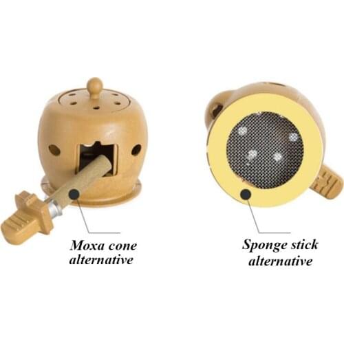 1pc Portable small new Moxibustion Box Pot Tube Paste Replacement Moxa stick to Body Relax Acupuncture Soft Heat Therapy Pain