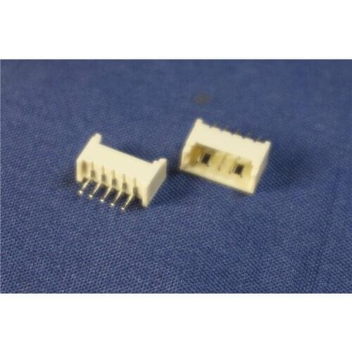 1000pcs 0.049" 1.25 mm 5 Pin Wire to Board Connector Header 5 Position Vertical Through Hole PCB Male Pin Discrete Wire Contact