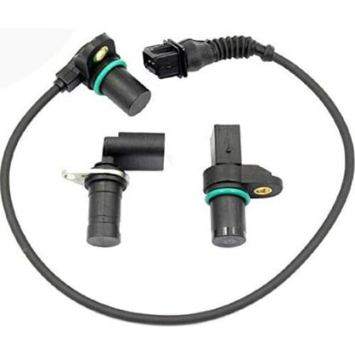 3pcs/Set 12147539165 12147518628 12141709616 Car Intake Exhaust Cam Camshaft Crankshaft Position Sensor With O-R For BMW
