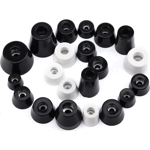 5PCS White Conical Rubber Shock Pad Floor Protector Furniture Part Anti Slip Furniture Legs Feet Cabinet Bed Table Box Pad