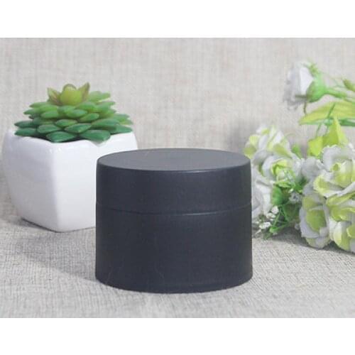 5pcs High quality 50g Brown scrub cream bottles, cream bottles,glass bottles, including the inner cover, cream jar