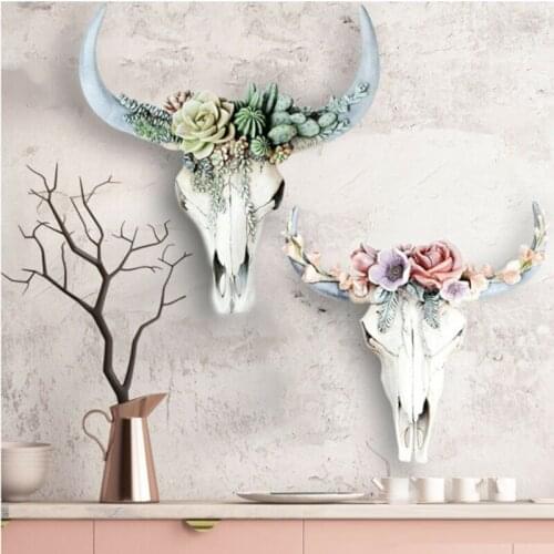 Home Decoration Accessories Sculptures Wall Craft Ornament Decor With Hanging Hole Room Wall Decor Statues Decoracion Salon Casa