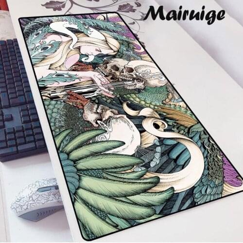 Mairuige Skeleton Skull XL Large Mousepad Computer Keyboard Gaming Accessories Office Gamer PC Notebook Mousepad Desk Mat Carpet