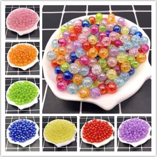 New 8mm-10mm-12mm Round Shape Beads Jewelry Making Acrylic Beads Multicolor Loose Bead Jewelry DIY Accessory Wholesale