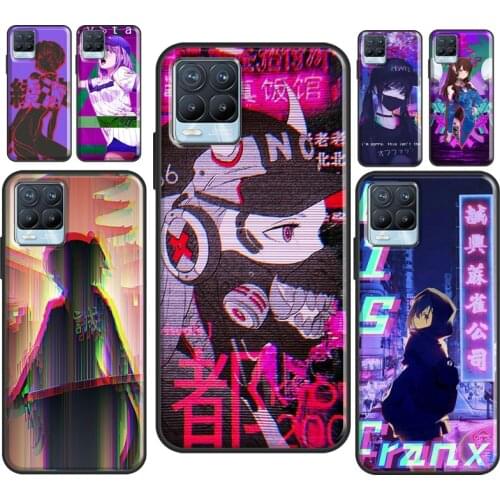 Vaporwave Glitch Anime For OPPO Realme C21 C3 C15 X2 6 7 Pro GT Neo Case For OnePlus 9 Pro Nord 8T 8 Pro Cover