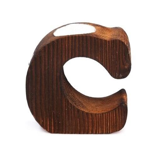 Pony Bed Wood Decorative Letter C Candle holder