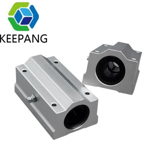 Long Linear Motion Ball Bearing Slide Block Bushing SCS8LUU SCS20LUU Shaft CNC Router Bearing Aluminum Block 3D Printer Part