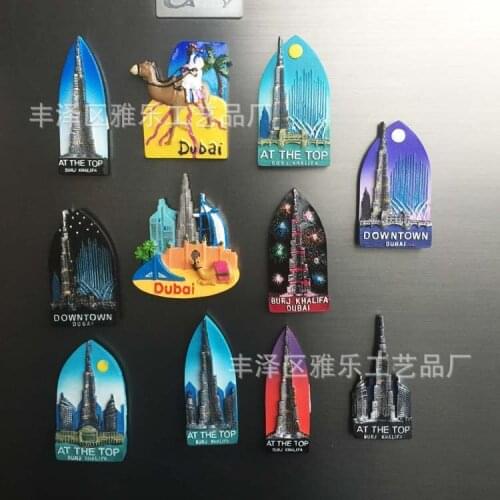 Dubai Travel Souvenir Magnetic Fridge Magnet Resin Crafts Gift