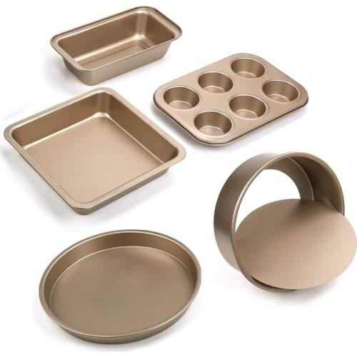 Baking Pan 8-inch Round Square Carbon Steel Cake Pan Mould Bread Muffin Cake Pan Toast Bread Pizza Bakeware Baking tools