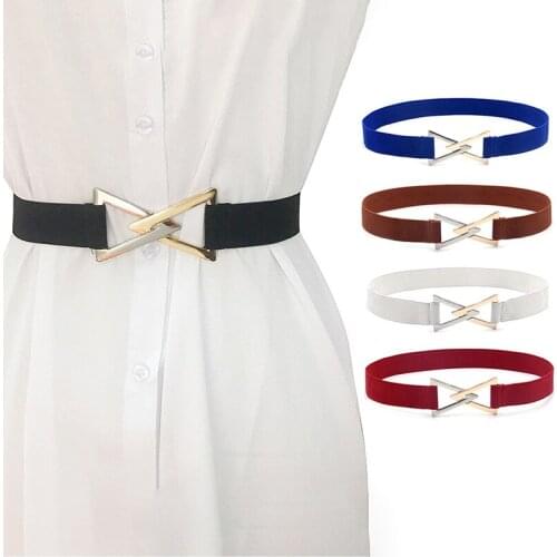 Fashion girdle Triangle belt womens decorative elastic elastic with dress sweater suit waist simple belt versatile