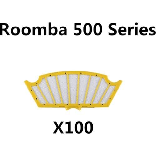 100pcs washable Accessories Filter For Irobot Roomba 500 510 520 530 540 550 560 570 580 Robotic Vacuum Cleaner Spare Part