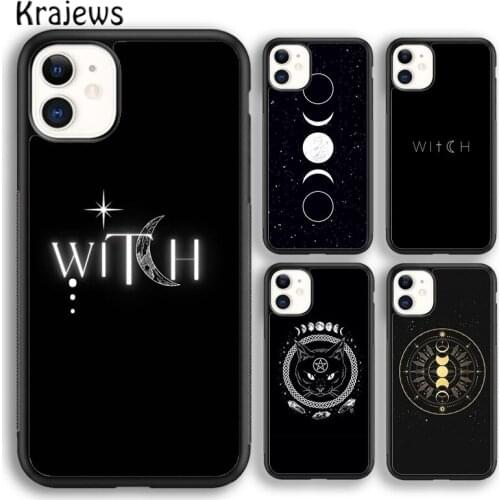 Krajews Witchcraft Witch Moon Soft Phone Case Cover For iPhone 5 SE 6s 7 8 plus X XR XS 11 12 pro max Samsung Galaxy S8 S9 S10
