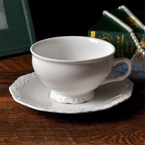 350ml Ceramic Coffee Cup Set Exquisite Hotel Club High Grade Coffee Cup Saucer Set