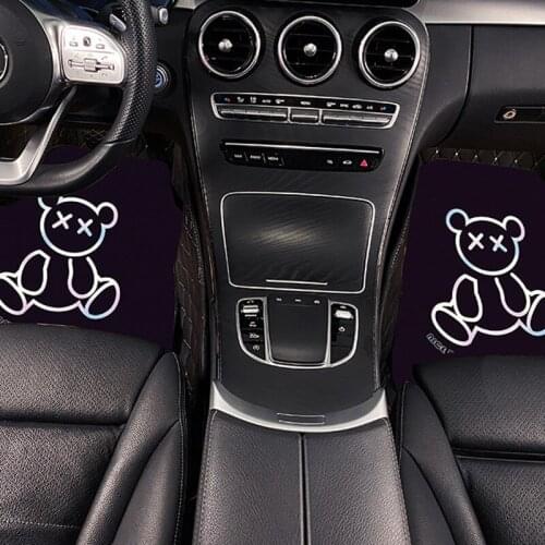 2021 New Arrival Violent Bearr Plush Material Dirty-proof Mat Car Foot Pad Mat Car Interior Decorations
