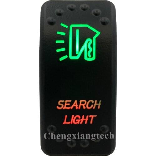 12v 24v, On Off, Up Green & Down Red Led Backlit -Search Light - Laser Rocker Switch for Car Boat Truck Bus Push Switch