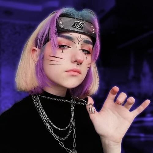 Halloween Leaf Sign Headband Props Kakashi Headband Cosplay Costumes Accessories Toys Props Anime Harajuku Childrens Gifts for