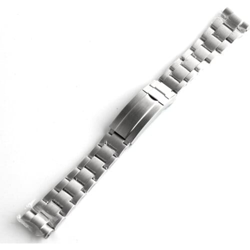 Stainless Steel Watchband for Sub Case Cinghia Matte Brushed Bracelet Sangle Gurt Watch Accessories Parts Correa Glide Lock 20MM
