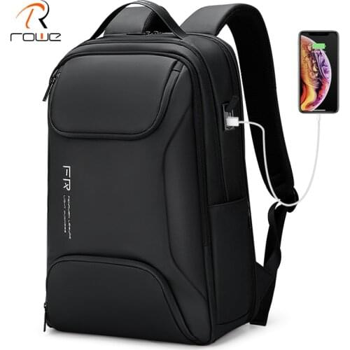 Rowe 15.6 Inch Laptop Backpack Anti-thief Waterproof Male Bag USB Charging Casual Business Travel Backpack For Men High Capacity