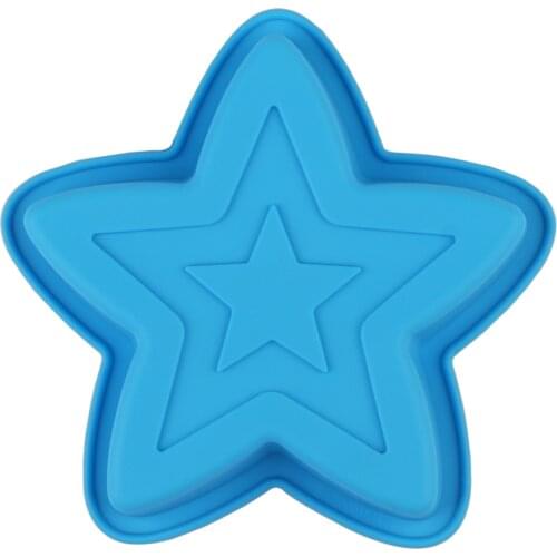 Silicone Bakeware Five-Pointed Star Cake Pan Cake Mold Oven Baking Tools Chiffon Cake Pizza Pan Food Grade Silicone 7in Pan