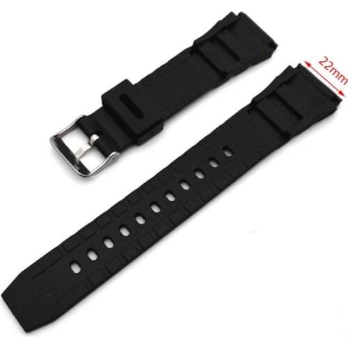 Y1UE Silicone Rubber Watch Strap Band Deployment Buckle Diver Waterproof 18mm - 22mm