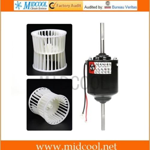 Universal Condenser Blower Motor Assembly With Wheel 12V/24V A/C Air Conditioning Car Truck Bus