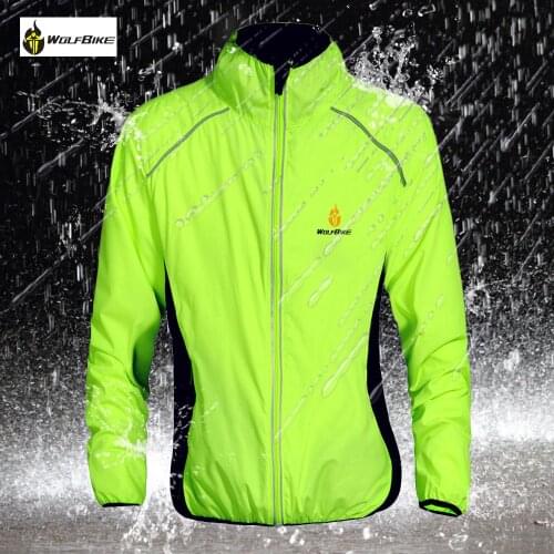 WOSAWE Cycling Windproof Long Sleeve Jersey Windbreaker Riding Waterproof Bicycle Bike Jacket Cycle Wear Sports Wind Coat Men