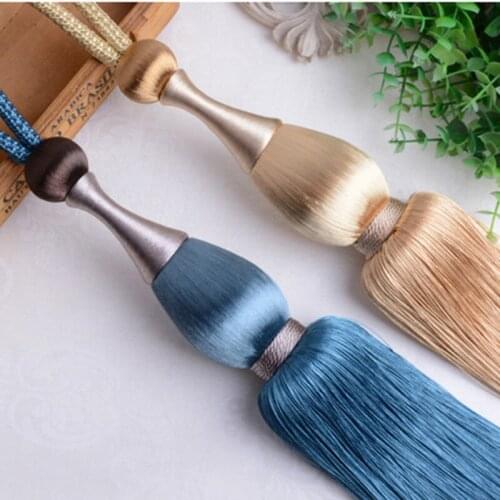 XWL 2Pcs Curtain Tassel Brush Tower Straps Tiebacks Hanging Bind Ropes Belt Ball Buckle Hook Holder Curtain Accessory Tieback