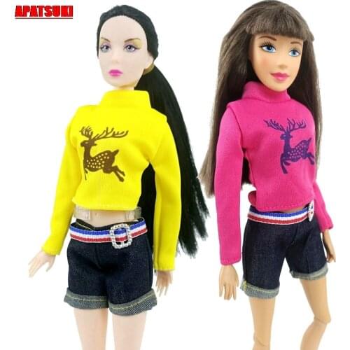 1 Set Tops + Pants Outfits Suits Sets Clothes for Barbie Doll Costume for 1/6 BJD Dolls Clothes Dollhouse Accessories Best Gifts