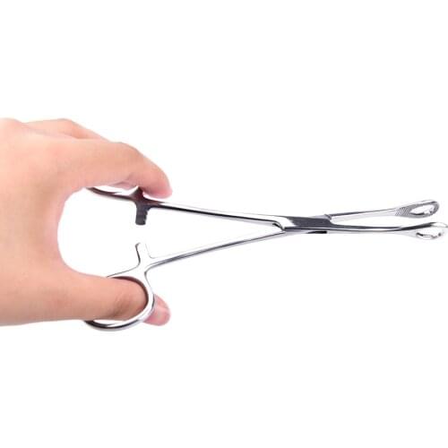 1Pc Silver Navel Ear Tongue Septum Nose Lip Stainless Clamp Plier Forcep Body Piercing Tool
