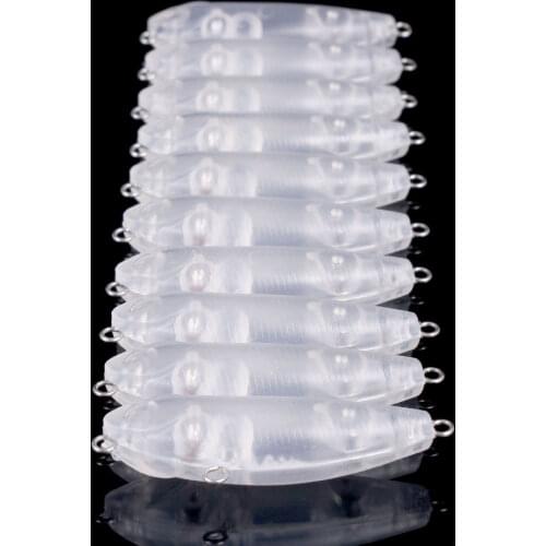 10pcs 5cm 4.5g blank nude baits crank pencil Minnow bait Unpainted Lure Bodies Fishing bait