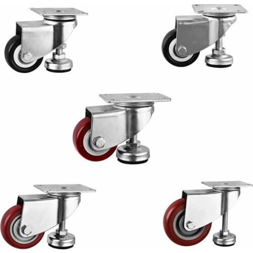 2 inch level regulating wheel height 9cm industry enclosure wheel diameter is 65 mm with goblet adjustable casters