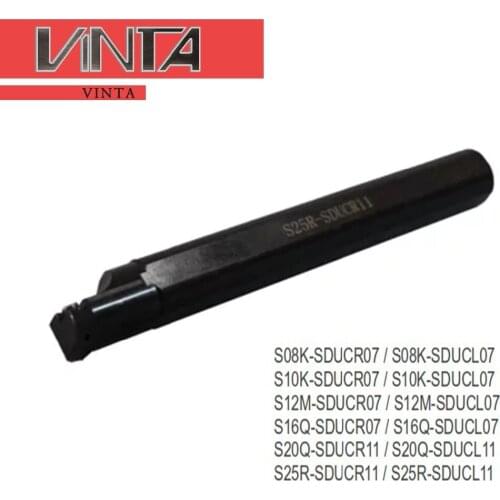 【2pcs】CNC Lathe Internal turning tool holder S08K-SDUCR07/S10K-SDUCR07/S12M-SDUCR07/S16Q-SDUCR07/S20Q-SDUCR11/S25R-SDUCR11