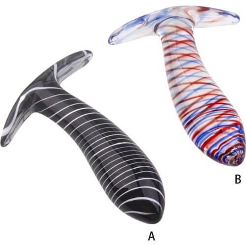 Glass Anal Plug Prostate Massager Butt G-spot Vaginal Stimulation Masturbator Adult Sex Toy for Women Men