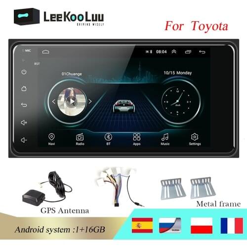 LeeKooLuu Car Radio Autoradio 7" Touch Screen Car MP5 Player Android Car Stereo Video GPS Wifi ISO/Android Mirrorlink For Toyota