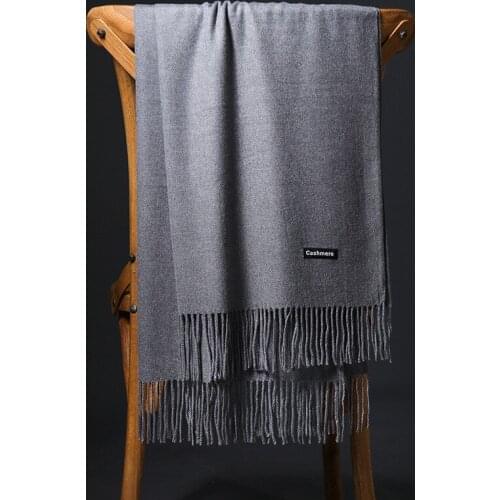 Free shipping Brand Women Cashmere Thick Solid Scarf Pashmina Shawls Wraps Female Foulard Hijab Stoles Tassel Head long Scarves