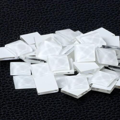 Free shipping 50pcs/pack milky white jelly color square rhinestone,High quality crystal glass rhinestones